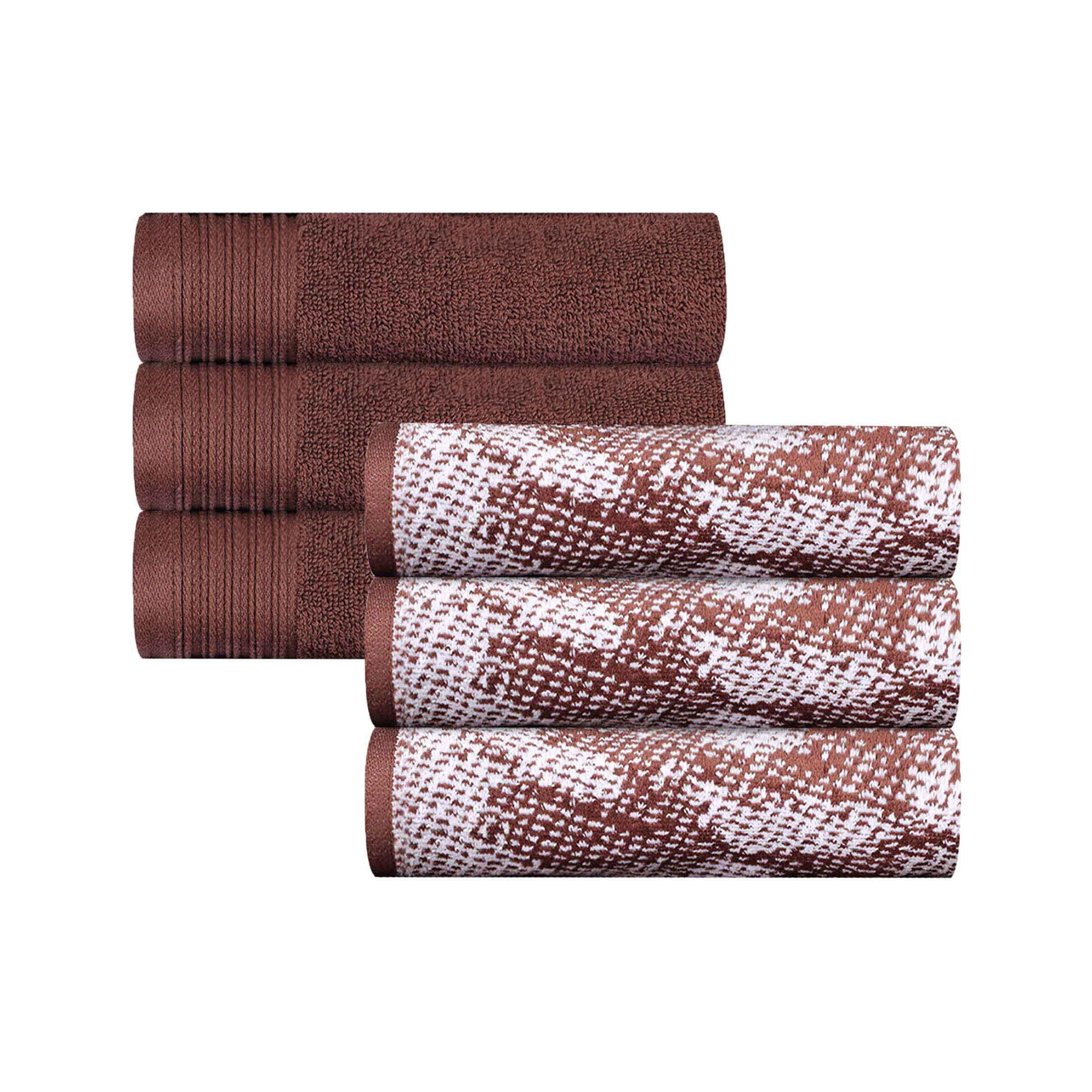 Cotton Marble and Solid Medium Weight Hand Towel Set of 6 - Hand Towel by Superior