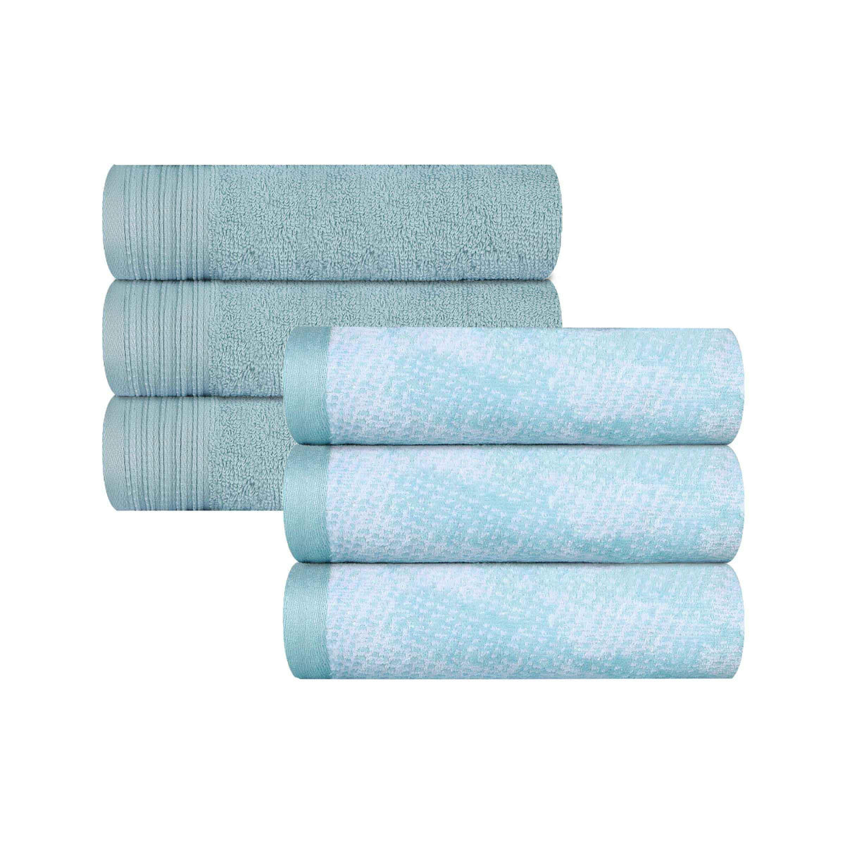 Cotton Marble and Solid Medium Weight Hand Towel Set of 6 - Hand Towel by Superior