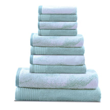 Cotton Marble and Solid Quick Dry 10 Piece Assorted Bathroom Towel Set - Towel Set by Superior