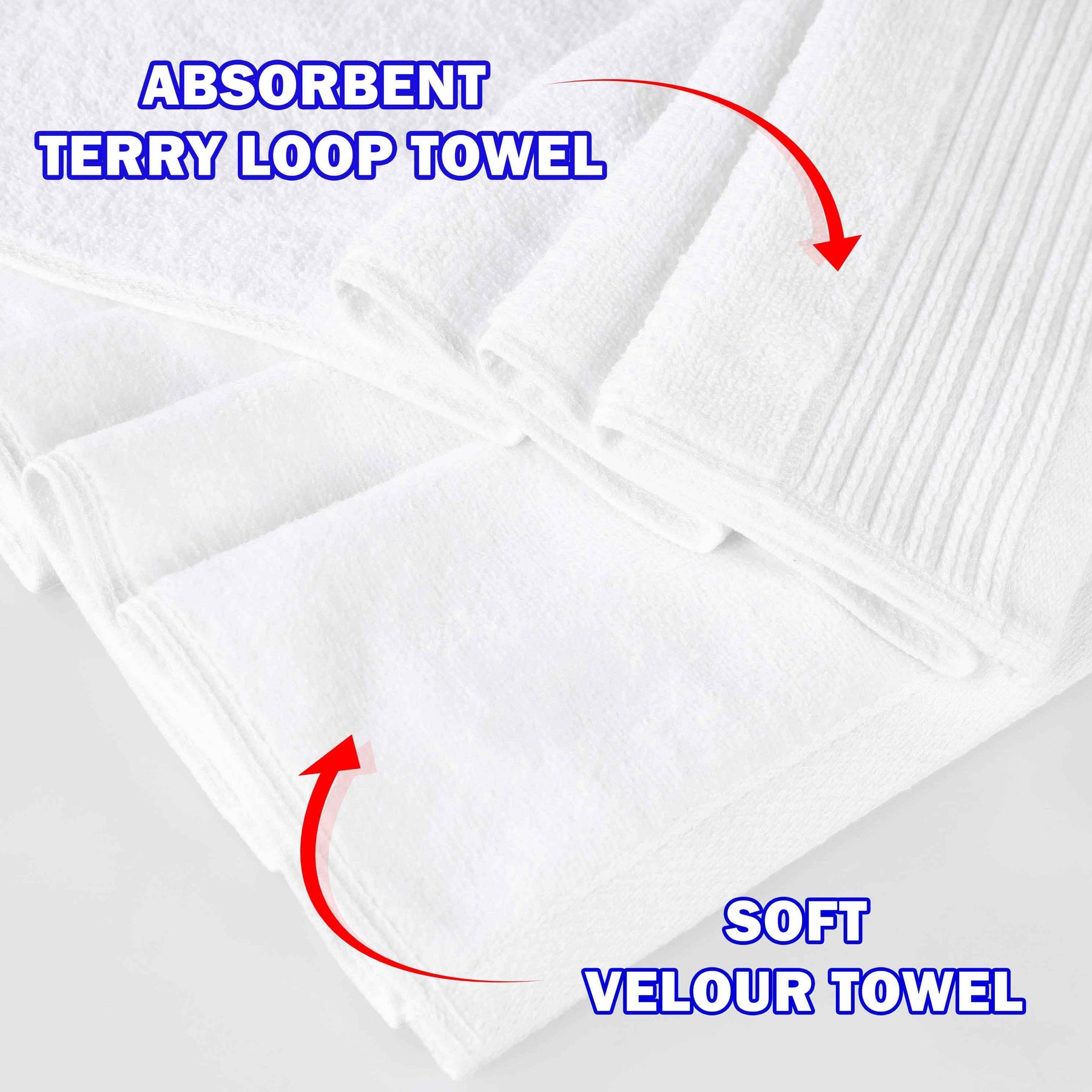 Cotton Marble and Solid Quick Dry 10 Piece Assorted Bathroom Towel Set - Towel Set by Superior