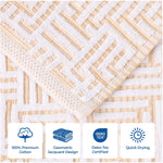 Cotton Modern Geometric Jacquard Plush Absorbent 3-Piece Towel Set - Towel Set by Superior