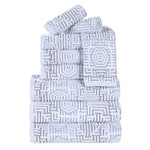 Cotton Modern Geometric Jacquard Plush Absorbent 9 Piece Towel Set - Towel Set by Superior