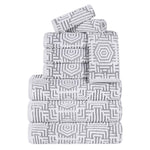 Cotton Modern Geometric Jacquard Plush Absorbent 9 Piece Towel Set - Towel Set by Superior