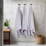 Cotton Modern Geometric Jacquard Plush Absorbent Bath Towel Set of 3 - Bath Towel by Superior