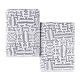 Cotton Modern Geometric Jacquard Plush Bath Sheet Set of 2 - Bath Sheet by Superior