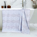 Cotton Modern Geometric Jacquard Plush Bath Sheet Set of 2 - Bath Sheet by Superior