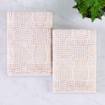 Cotton Modern Geometric Jacquard Plush Bath Sheet Set of 2 - Bath Sheet by Superior