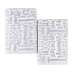 Cotton Modern Geometric Jacquard Plush Bath Sheet Set of 2 - Bath Sheet by Superior