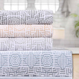 Cotton Modern Geometric Jacquard Plush Bath Sheet Set of 2 - Bath Sheet by Superior