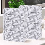 Cotton Modern Geometric Jacquard Plush Face Towel Washcloth Set of 12 - Face Towel by Superior