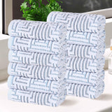 Cotton Modern Geometric Jacquard Plush Face Towel Washcloth Set of 12 - Face Towel by Superior