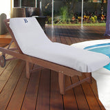 Cotton Monogrammed Patio Chaise Lounge Chair Cover - Beach Towel by Superior