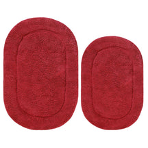 Cotton Non Slip Oval 2 Piece Bath Rug Set - Bath Rugs by Superior