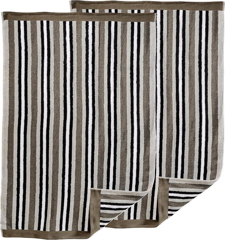 Cotton Striped Medium Weight 2 Piece Bath Sheet Set - by Superior