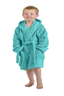 Cotton Terry Bath Robe Boys Girls Kids Unisex Hooded Bathrobe - Kids Bath Robe by Superior