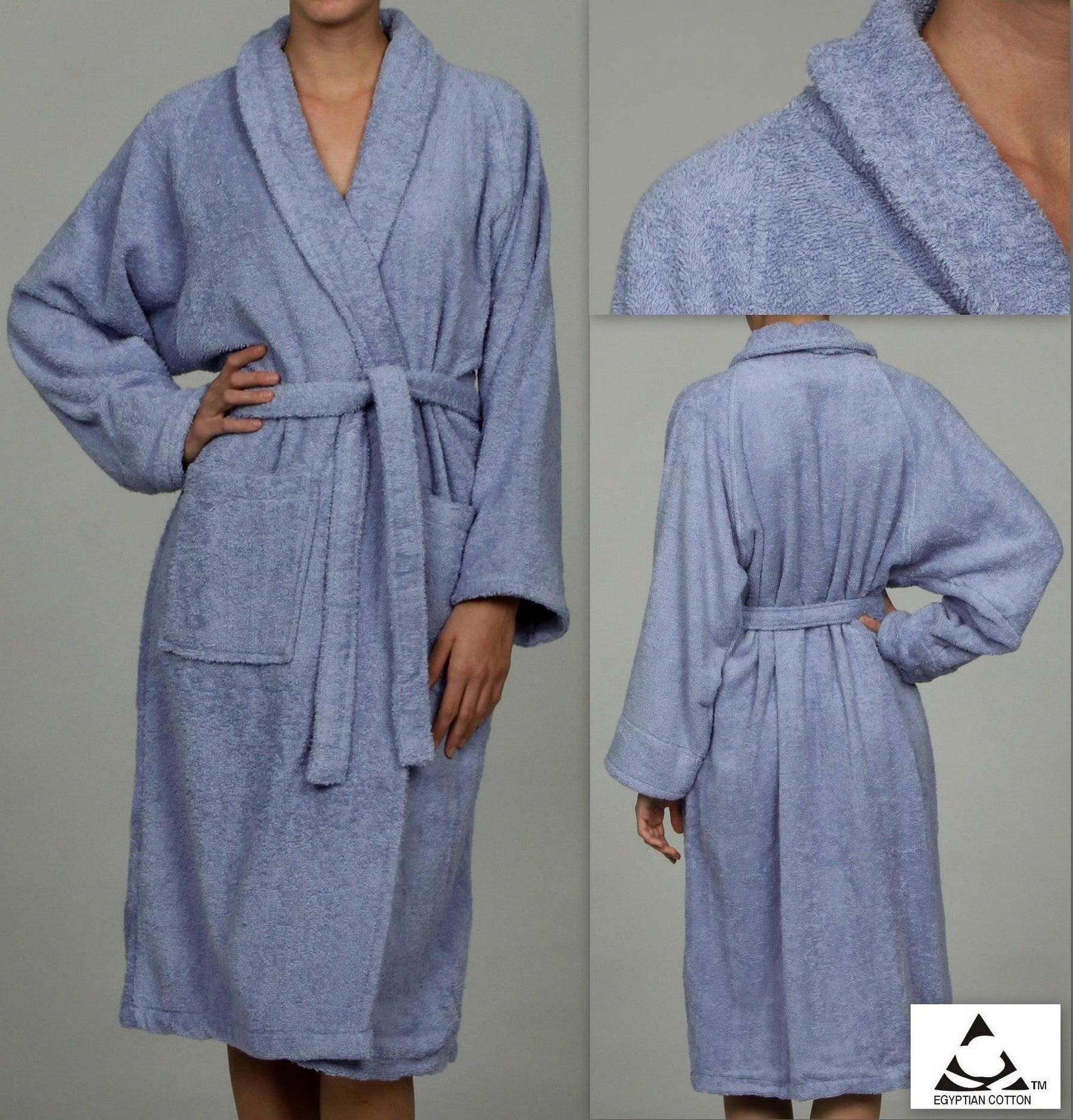 Cotton Ultra Soft Terry Bath Robe Adult Unisex Lightweight Bathrobe - Bath Robe by Superior