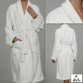 Cotton Ultra Soft Terry Bath Robe Adult Unisex Lightweight Bathrobe - Bath Robe by Superior