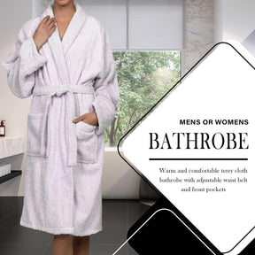 Cotton Ultra Soft Terry Bath Robe Adult Unisex Lightweight Bathrobe - Bath Robe by Superior