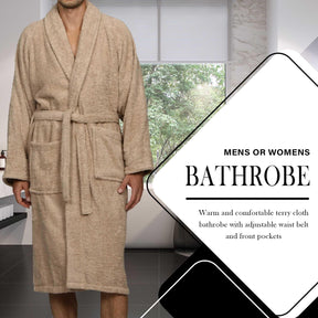 Cotton Ultra Soft Terry Bath Robe Adult Unisex Lightweight Bathrobe - Bath Robe by Superior