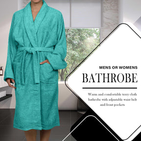 Cotton Ultra Soft Terry Bath Robe Adult Unisex Lightweight Bathrobe - Bath Robe by Superior