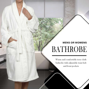 Cotton Ultra Soft Terry Bath Robe Adult Unisex Lightweight Bathrobe - Bath Robe by Superior