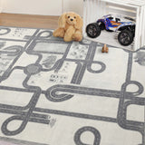 Country Road Non-Slip Kids Playroom Nursery Washable Indoor Area Rug - Rugs by Superior