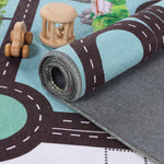 Country Road Non-Slip Kids Playroom Nursery Washable Indoor Area Rug - Rugs by Superior