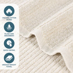 Destin Cotton Blend Medium Weight Ribbed Bath Sheets, Set of 2 - Bath Sheet by Superior