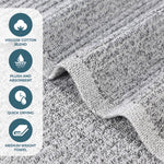 Destin Cotton Blend Medium Weight Ribbed Hand Towels, Set of 6 - Hand Towel by Superior