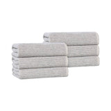 Destin Cotton Blend Medium Weight Ribbed Hand Towels, Set of 6 - Hand Towel by Superior