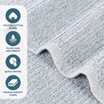 Destin Cotton Blend Medium Weight Ribbed Hand Towels, Set of 6 - Hand Towel by Superior