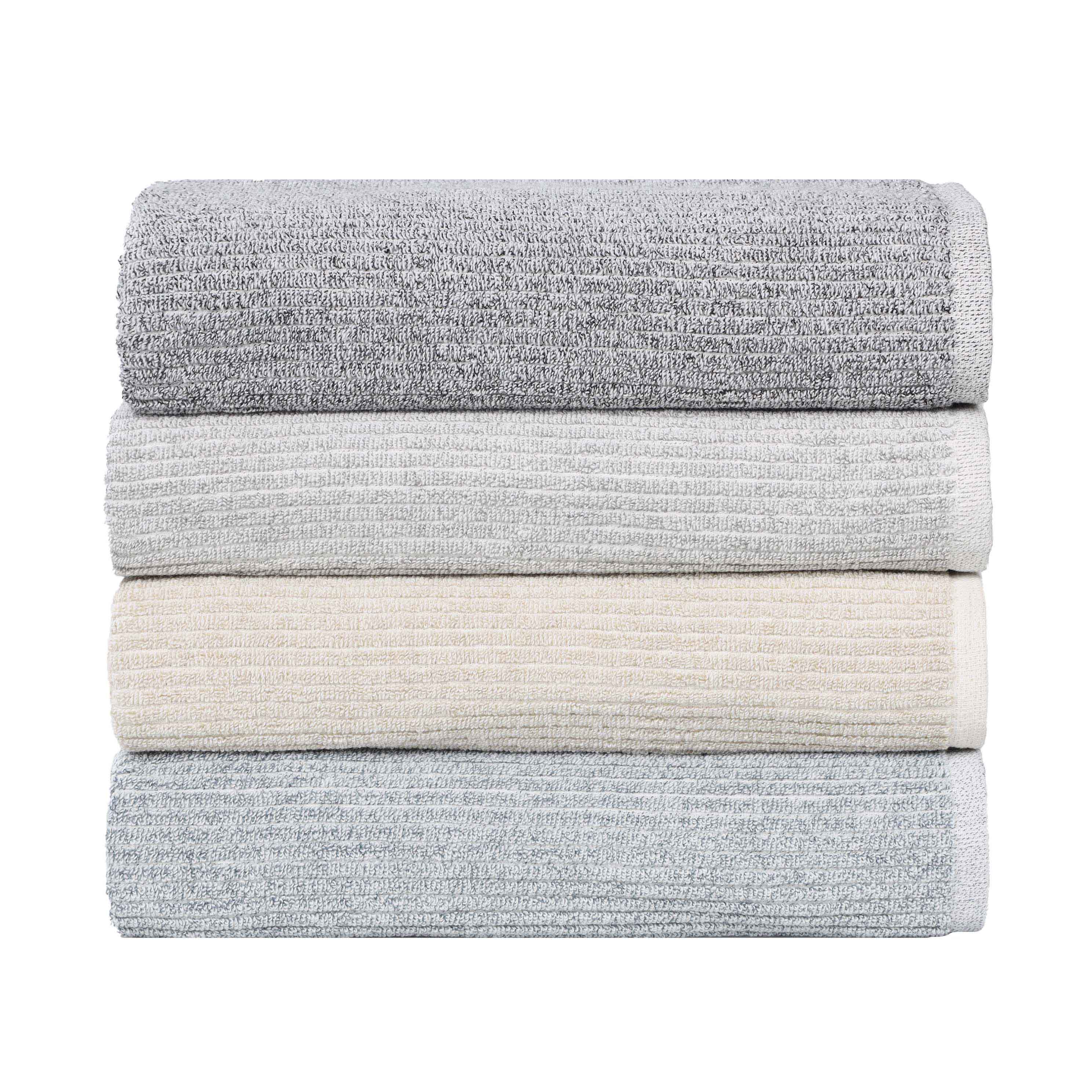 Destin Cotton Blend Medium Weight Ribbed Hand Towels, Set of 6 - Hand Towel by Superior