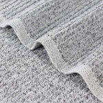 Destin Cotton Blend Medium Weight Textured Ribbed 3 Piece Towel Set - Towel Set by Superior