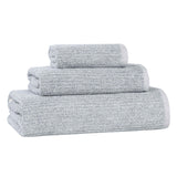 Destin Cotton Blend Medium Weight Textured Ribbed 3 Piece Towel Set - Towel Set by Superior