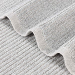 Destin Cotton Blend Medium Weight Textured Ribbed 3 Piece Towel Set - Towel Set by Superior