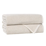 Destin Cotton Blend Medium Weight Textured Ribbed Bath Towels, Set of 2 - Bath Towel by Superior