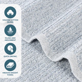 Destin Cotton Blend Medium Weight Textured Ribbed Bath Towels, Set of 2 - Bath Towel by Superior