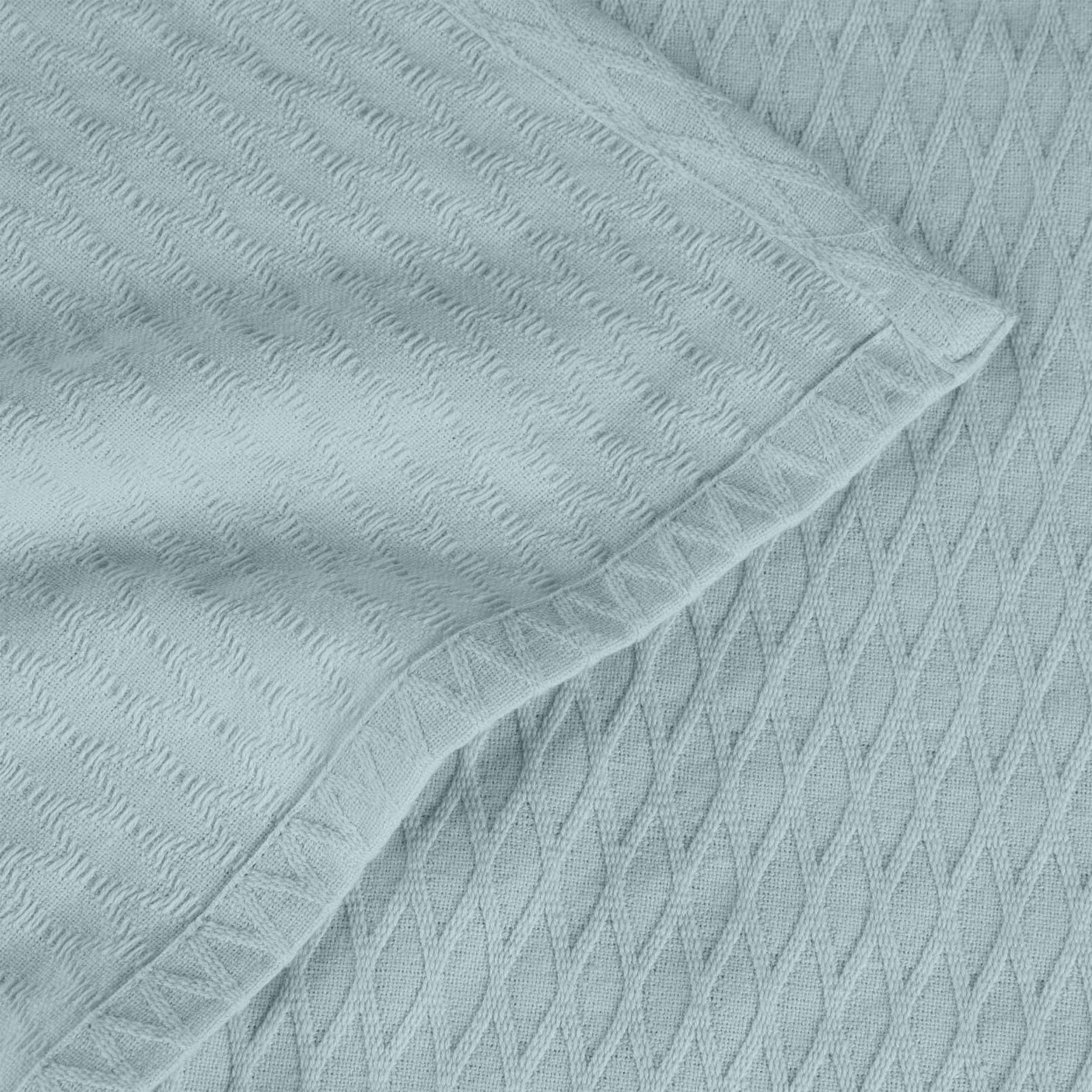 Diamond Weave Modern Classic Geometric All-Season Cotton Blanket - Blanket by Superior