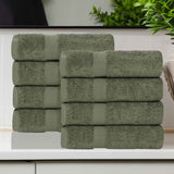 Eco-Friendly Cotton 8 Piece Hand Towel Set - Hand Towel Set by Superior