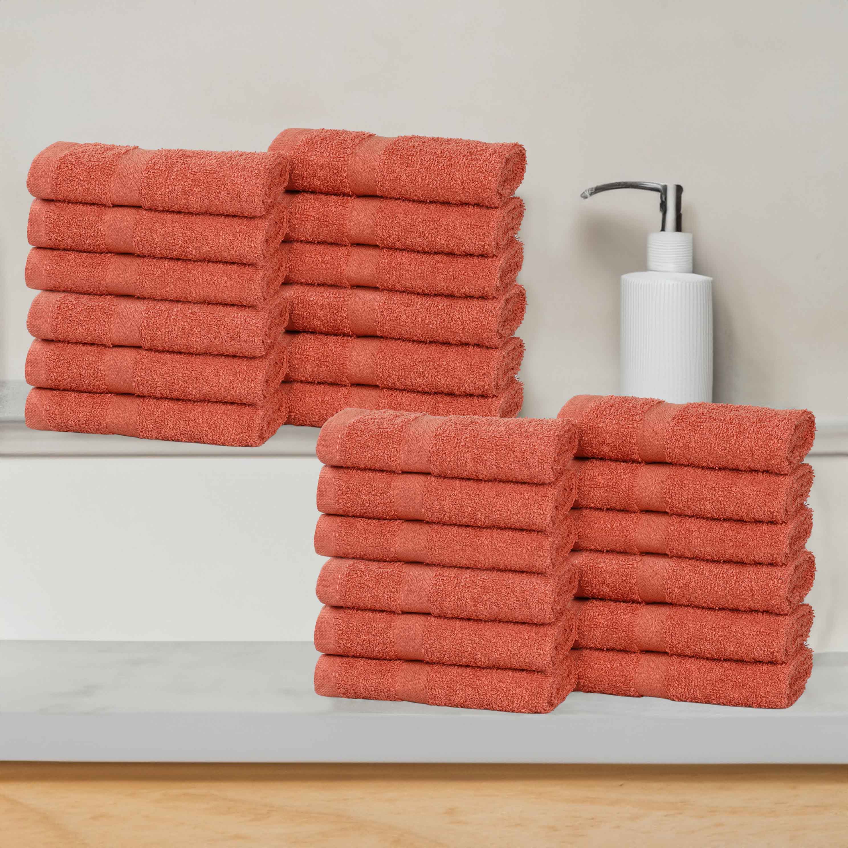 Eco-Friendly Cotton Absorbent 24-Piece Washcloth / Face Towel Set - Face Towel by Superior