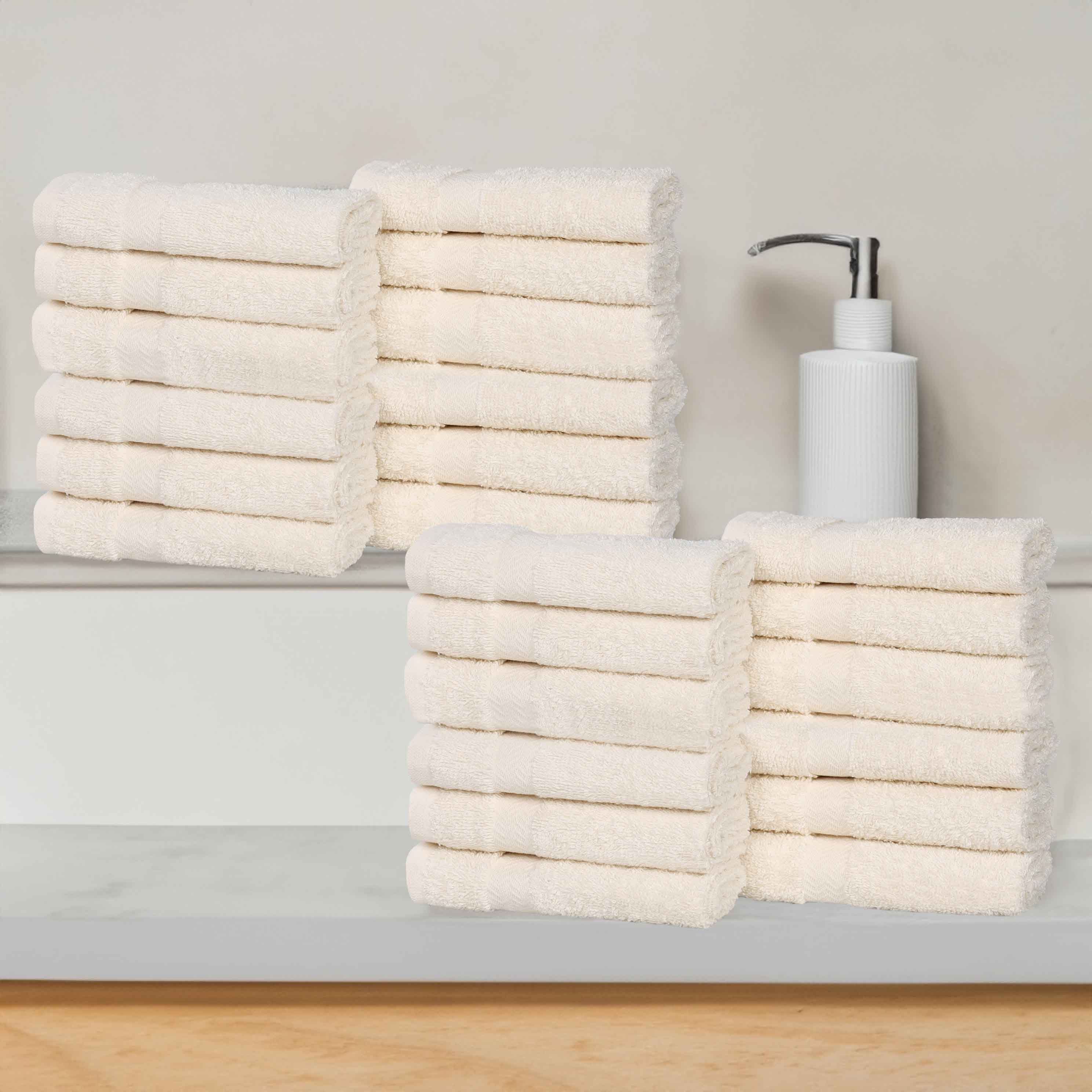 Eco-Friendly Cotton Absorbent 24-Piece Washcloth / Face Towel Set - Face Towel by Superior