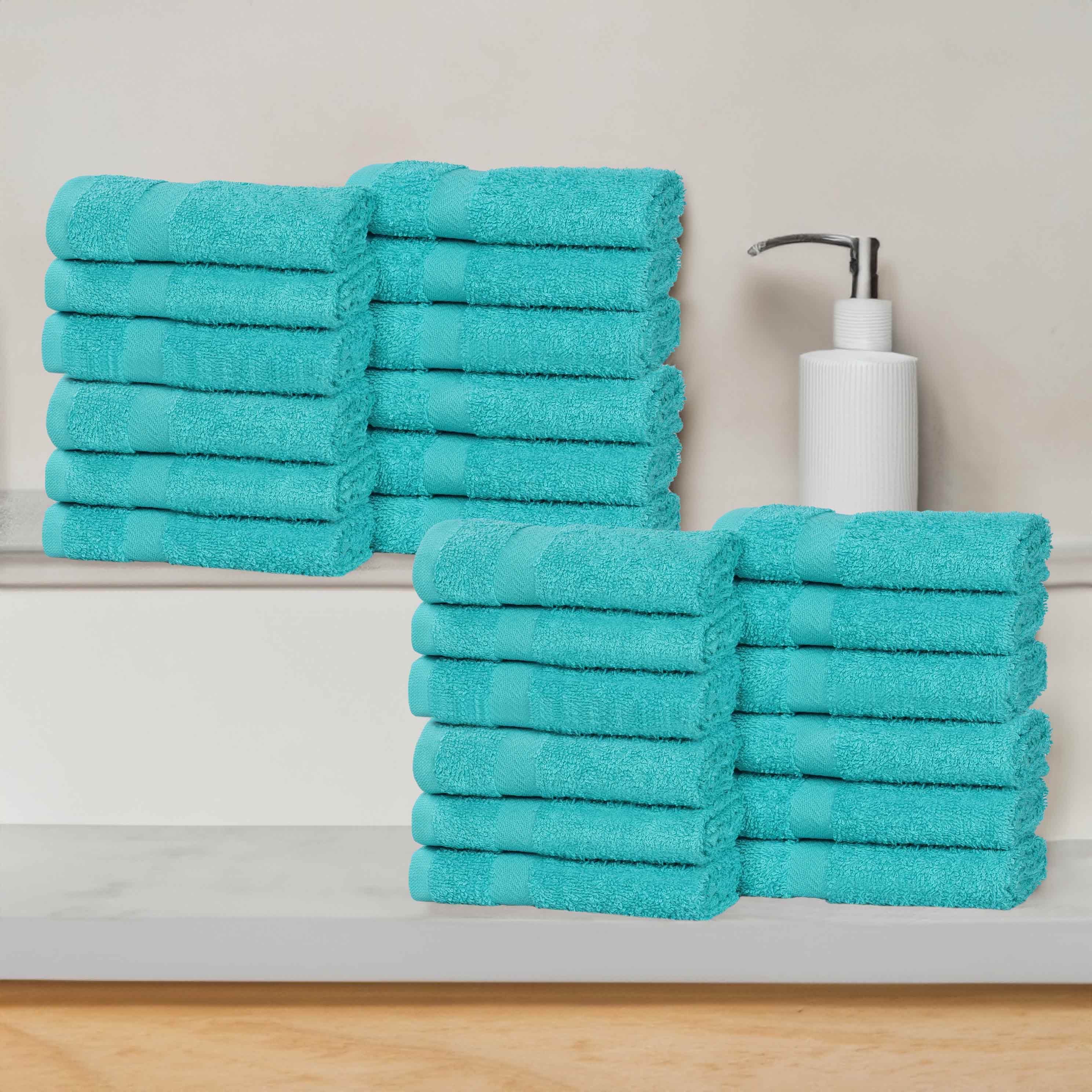 Eco-Friendly Cotton Absorbent 24-Piece Washcloth / Face Towel Set - Face Towel by Superior