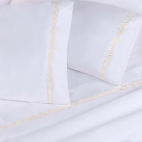 Egyptian Cotton 1000 Thread Count Embroidered Bed Sheet Set - Sheet Set by Superior