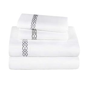 Egyptian Cotton 1000 Thread Count Embroidered Bed Sheet Set - Sheet Set by Superior