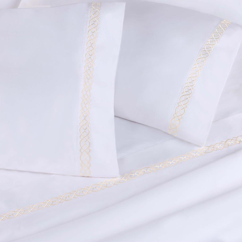 Egyptian Cotton 1000 Thread Count Embroidered Pillowcase Set - Pillowcases by Superior