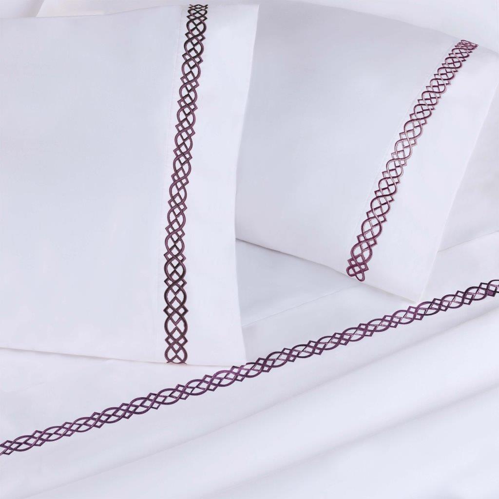 Egyptian Cotton 1000 Thread Count Embroidered Pillowcase Set - Pillowcases by Superior