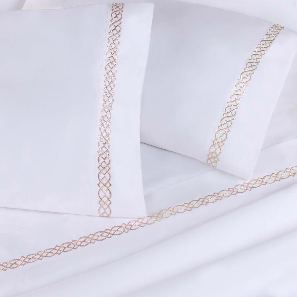 Egyptian Cotton 1000 Thread Count Embroidered Pillowcase Set - Pillowcases by Superior