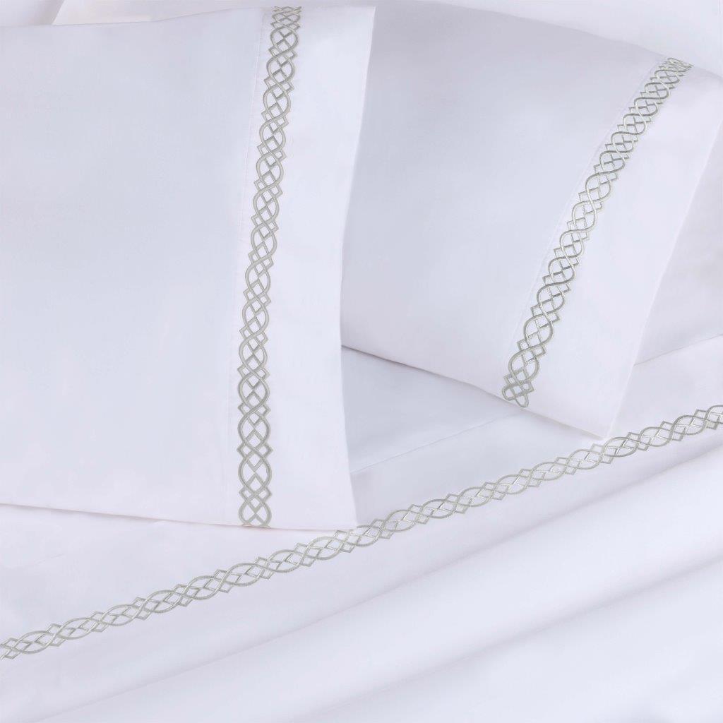 Egyptian Cotton 1000 Thread Count Embroidered Pillowcase Set - Pillowcases by Superior