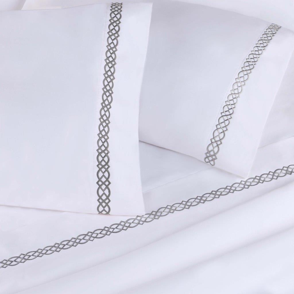 Egyptian Cotton 1000 Thread Count Embroidered Pillowcase Set - Pillowcases by Superior