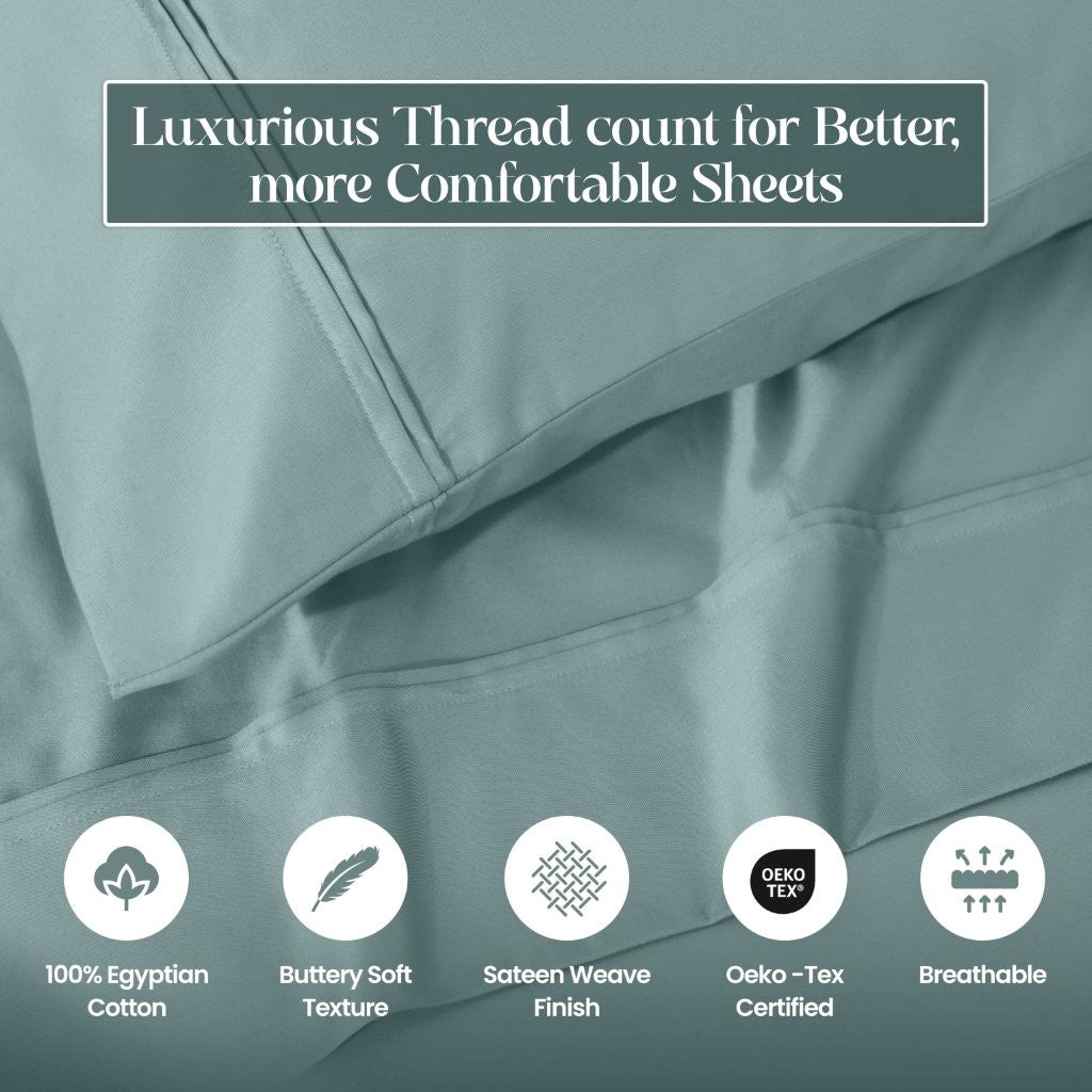 Egyptian Cotton 1200 Thread Count Eco-Friendly Solid Sheet Set - Sheet Set by Superior